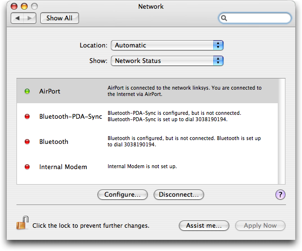 program that manages wireless networks for mac os x